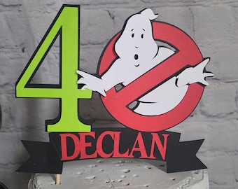 GHOSTBUSTERS CAKE TOPPER Birthday 40th Baby shower Centerpiece i ain't afraid of no ghosts Cake topper Cupcake toppers