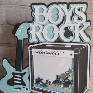 BOYS ROCK A BYE Shaker Cake Topper Girls Rock Rock A Bye Baby Born to Rock Rockstar Baby Shower