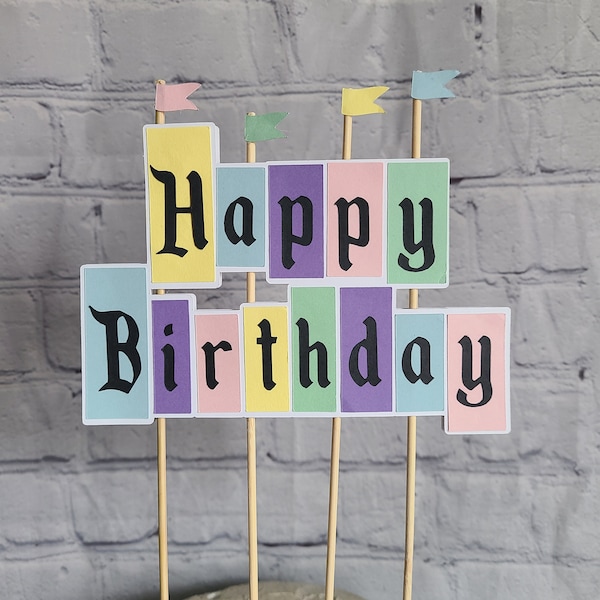 DISNEYLAND VINTAGE SIGN Birthday Cake Topper Happy Birthday Banner Happiest Birthday on Earth Happiest Kid on Earth