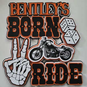 BORN TWO RIDE Born 2 Ride 2nd Birthday Motorcycle birthday image 15