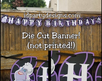 DISNEY VILLAINS URSULA Little mermaid Birthday Halloween Maleficent Evil Queen Ursula Hook Cruella Long Live Evil Disney Princess Baddies