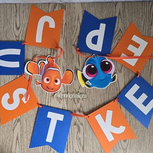 FINDING NEMO DORY Banner Disney Finding Dory Just Keep Swimming Marlin Bruce