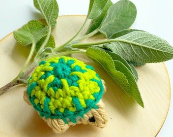 Gehaakte schildpad sleutelhanger miniatuur zeeschildpad plushie mooie schildpad zachte speelgoedschildpad Amigurumi cadeau-idee voor jongen tween cadeau-idee voor moeder