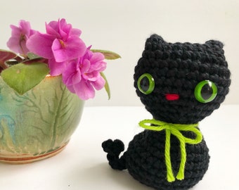 Gehaakte kat handgemaakte Kitty haak speelgoed kwekerij Kitty Plushie gevulde kat kwekerij speelgoed eco vriendelijke speelgoed cadeau idee voor kattenliefhebbers zacht speelgoed kat