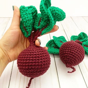 Crocheted Beet Soft Toy The Office Themed Beet Decor Crocheted Vegetables Play Kitchen Beet Toy for Toddlers Play Food Beet Plushie