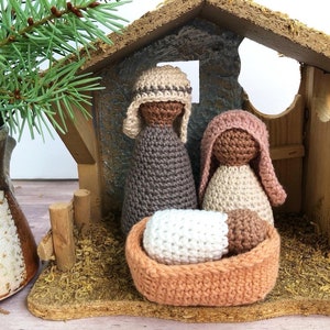 Crochet Nativity Set Plush Nativity Play Set Minimalist Nativity Home Decor Christmas Gift Idea Nativity Set Christmas Nativity