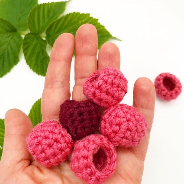 Crochet Raspberry Pretend Play Raspberry Soft Toy Kitchen Toy Raspberry Crocheted Fruit Montessory Pretend Play Kitchen Decor Raspberry