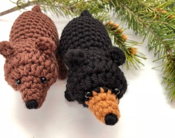 Crochet Black Bear Gift Idea for Boy Baby Shower Teacher Appreciation Gift Idea for Toddler Boy Woodland Nursery Decor Eco Friendly Toy Bear