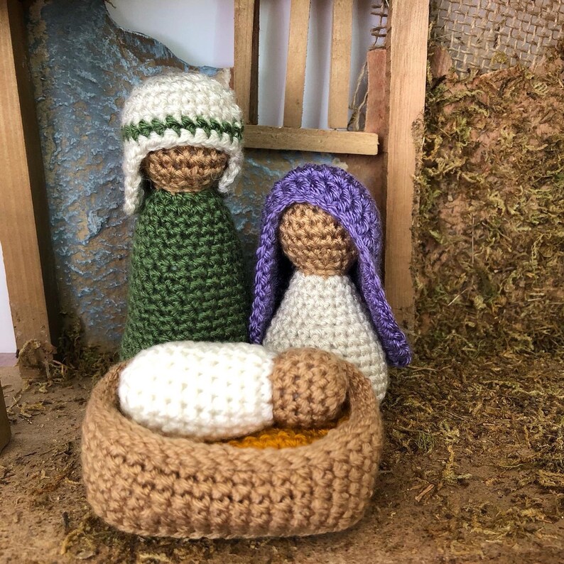Crochet Nativity Set Plush Nativity Play Set Minimalist Etsy