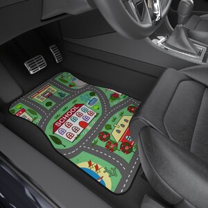 カーマット（4枚セット）、キッズプレイルームシティストリートラグ