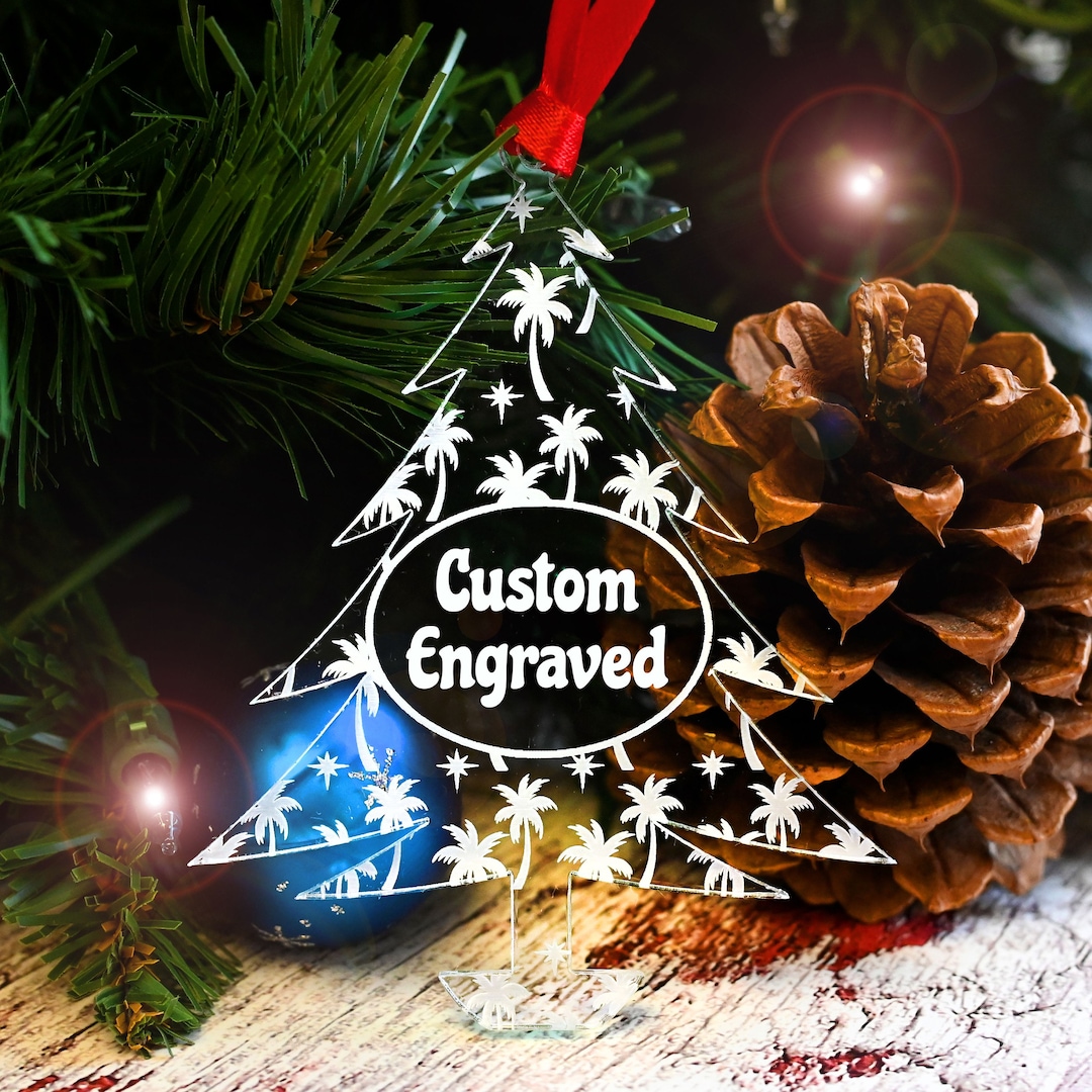 Palm Tree Christmas Ornaments Unique Personalized Decor for Beach House