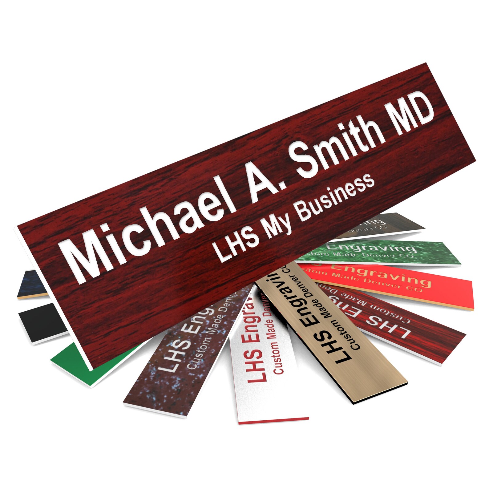 Custom Office Nameplate Personalized Engraving Red Beechwood Etsy