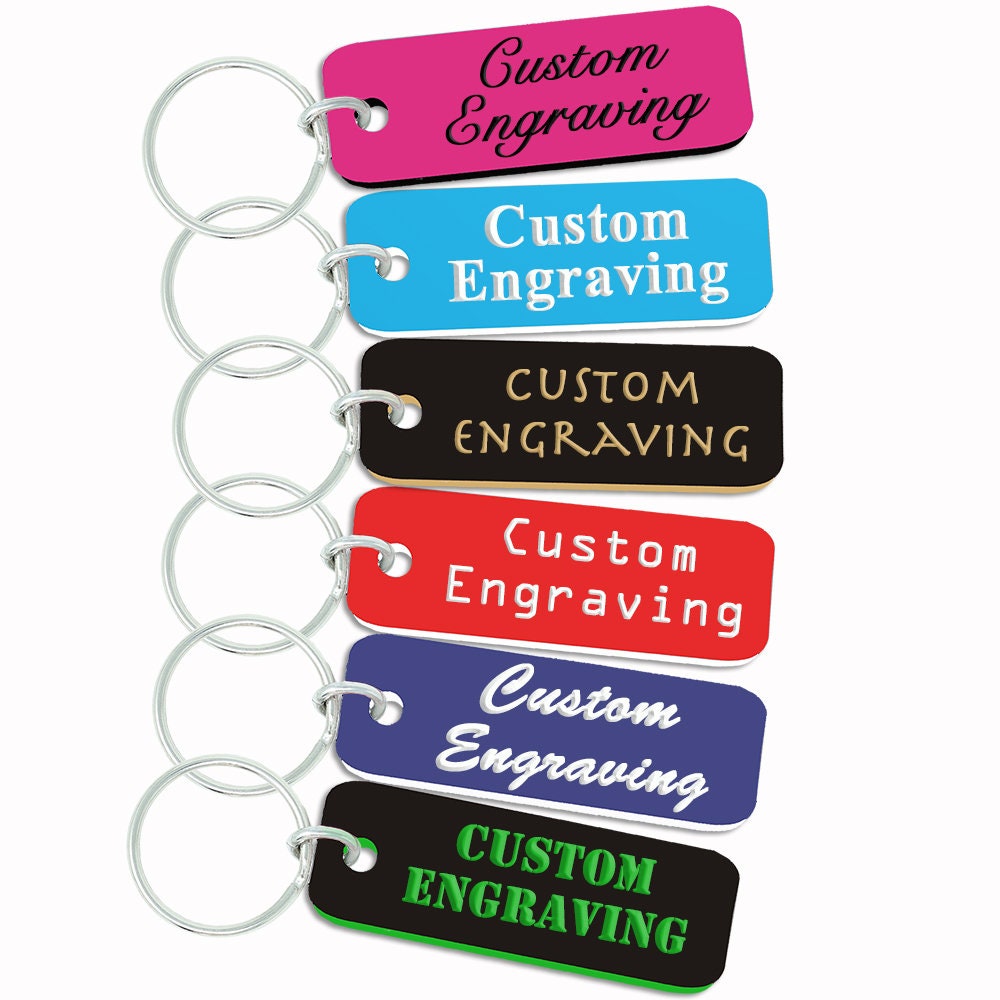 Laminated Key Chain Fob -- 18 Colors