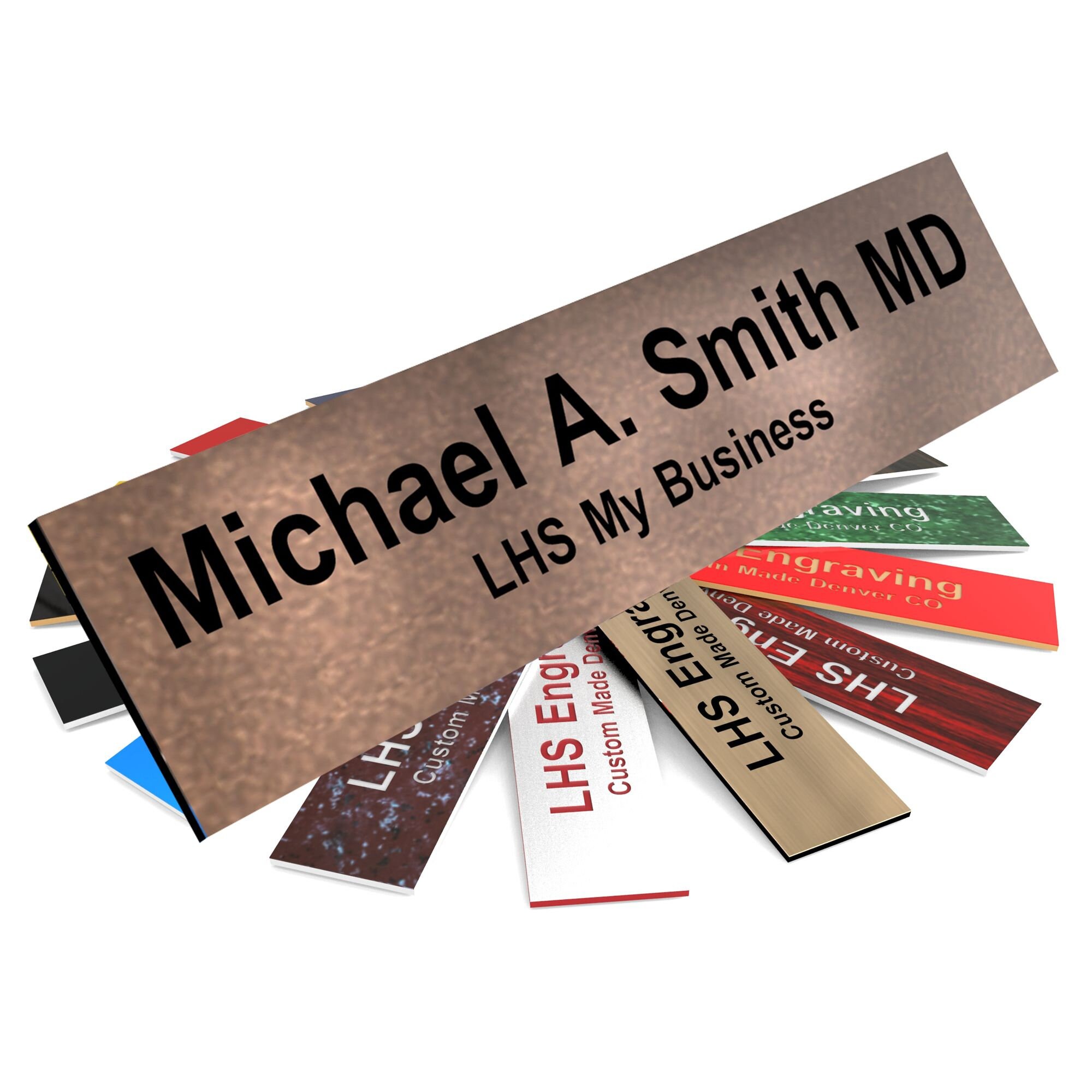 Custom Name Plate Personalized office Sign Textured Copper Etsy