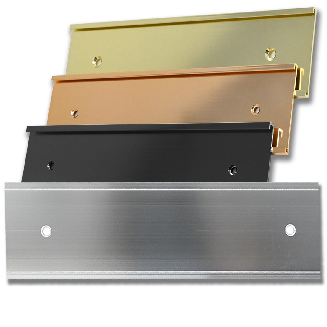 Wall Nameplate Holder Silver Aluminum for 2x8 2x10 2x12 Custom Name Plate Signs and Plaques Made