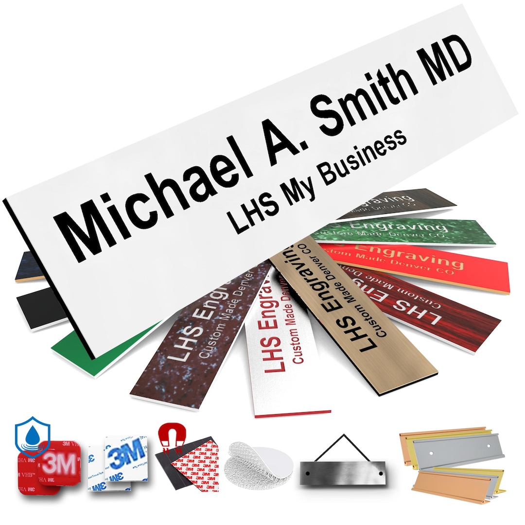 Custom Engraved Office Door Sign, Personalized Plastic Name Plate - Etsy