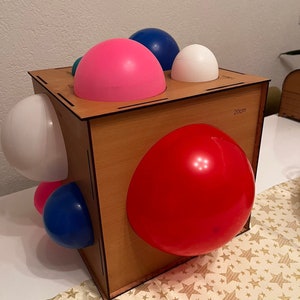 30cm Wood Balloon Sizer Cube Box Balloons Measuring box For