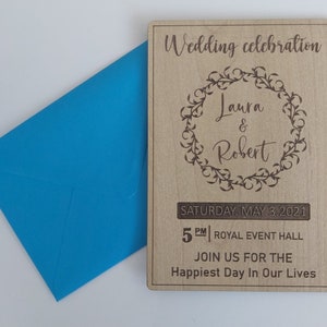 Custom Wedding Invitation File,Wedding Cards, Editable Tamplate INSTANT DOWNLOAD ,Laser Cut, CNC, Glowforge (svg,pdf,ai,cdr,dxf)