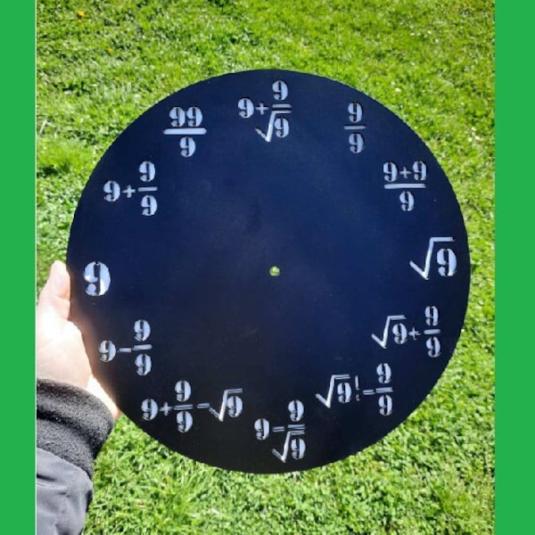 Mathematic Clock, Math Wall Clock, Math Decoration, Math Teacher Gift, Files For Engraving, Laser Cut, CNC, INSTANT DOWNLOAD