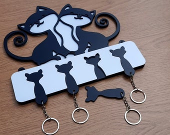 Cat Key Holder, Files For Engraving, Laser Cut, CNC, INSTANT DOWNLOAD