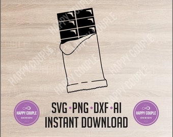 Cioccolato SVG / Cioccolato PNG / Chocolate Bar Silhouette / Chocolate Vector / Chocolate Cricut / Chocolate Clip art / Food SVG