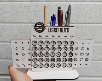 Calendar And Pen Holder, Files For Engraving, Laser Cut, CNC, INSTANT DOWNLOAD