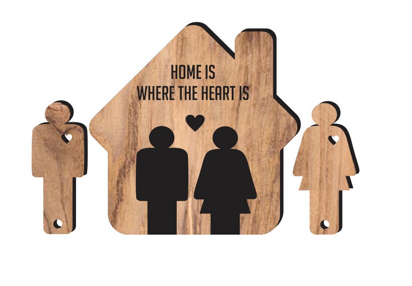 Key Holder Home House Shape files for Engraving Laser Cut Etsy