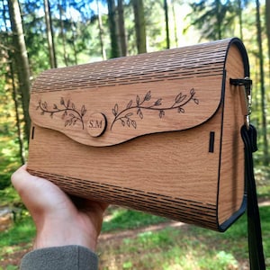 Clutch aus Holz | Holztasche,Geldbeutel,Handtasche | Laser geschnitten Tasche | Dateien zum Gravieren | Laser Schnitt | CNC | SOFORTIGER DOWNLOAD