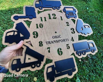 Truck Clock, Files For Engraving, Laser Cut, CNC, INSTANT DOWNLOAD!!