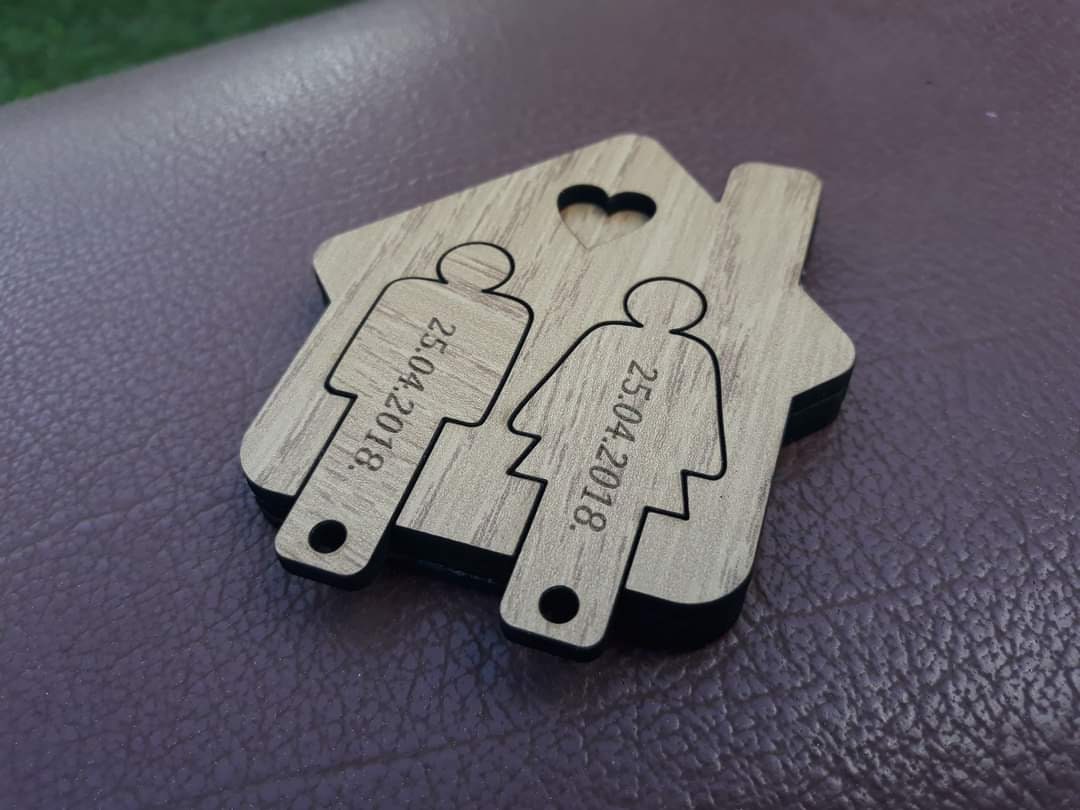 Key Holder Home House Shape files for Engraving Laser Cut Etsy