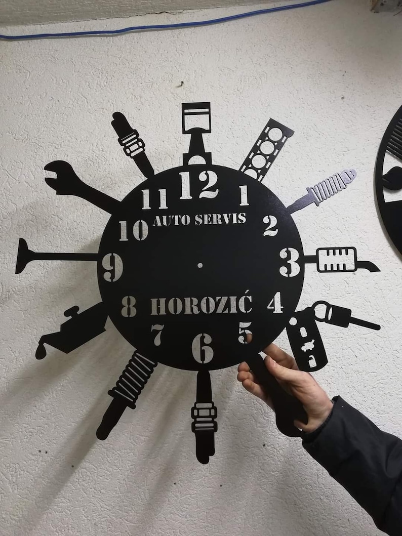 Auto Mechanic Wall Clock Files for Engraving Laser Cut CNC Etsy