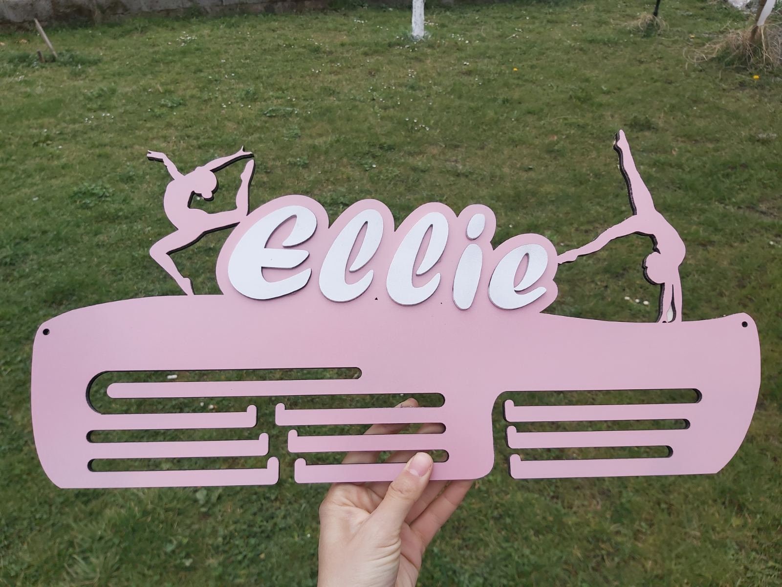 Gymnastics Medal Hanger , Awards Holder, Personalised Holder for Gymnastics, Medal Display Gymnastic,  INSTANT DOWNLOAD, Laser Cut File