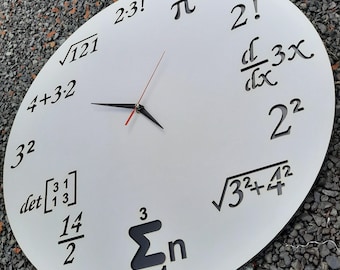 Math Clock , Files For Engraving, Laser Cut, CNC, INSTANT DOWNLOAD!!!