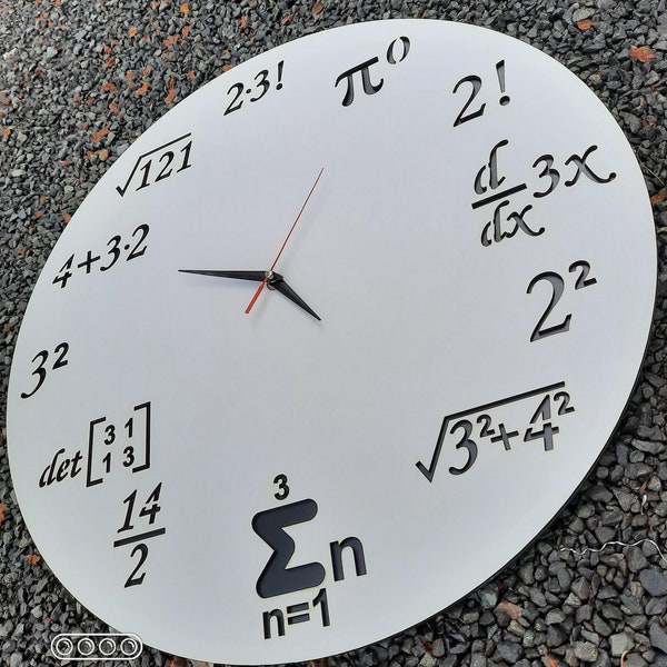 Math Clock , Files For Engraving, Laser Cut, CNC, INSTANT DOWNLOAD!!!