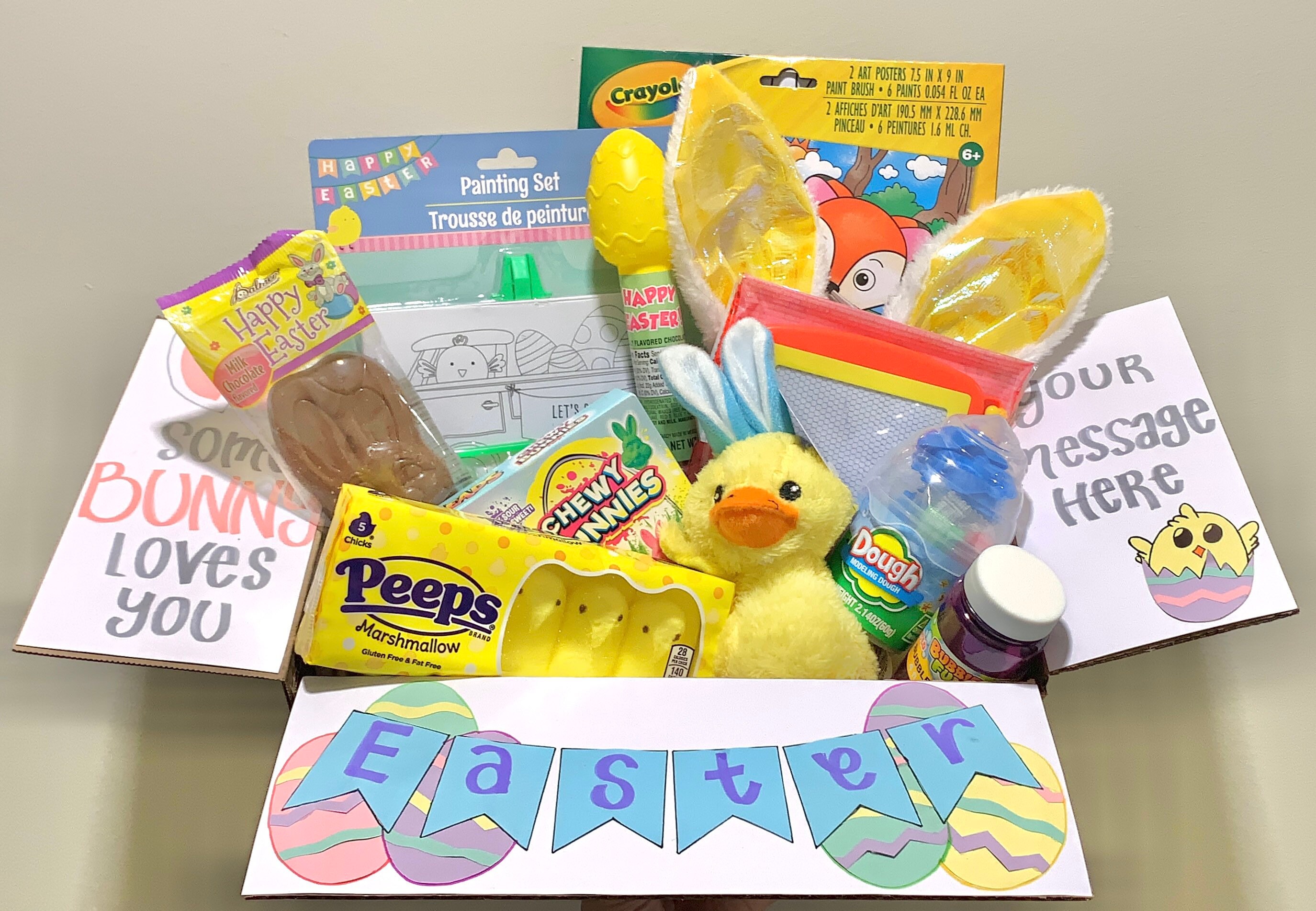 Easter Gift Basket For Kids Easter Box For Family Care Etsy