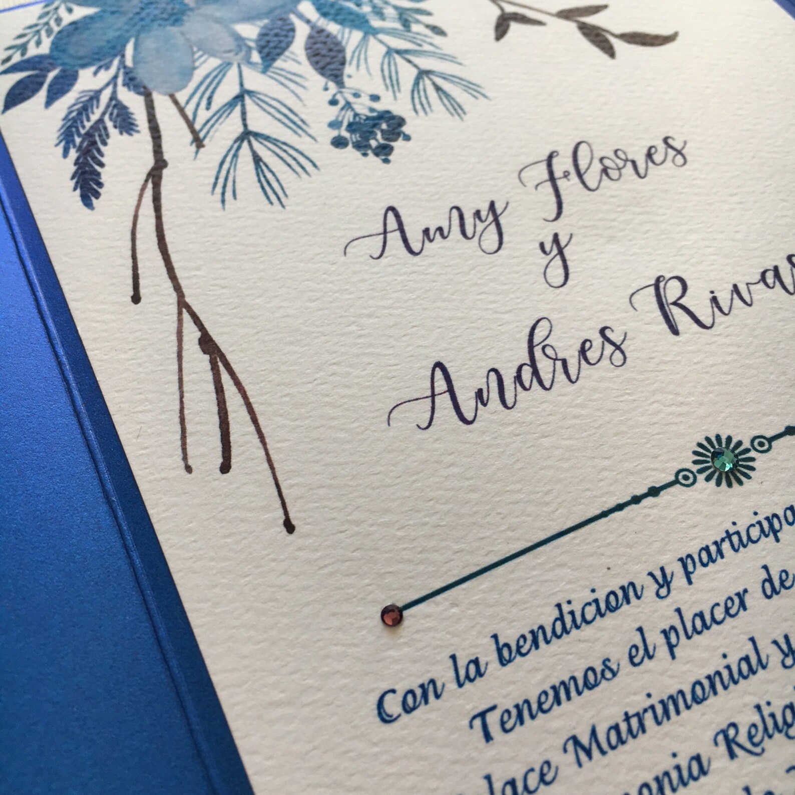 Royal Blue Invitations - Etsy