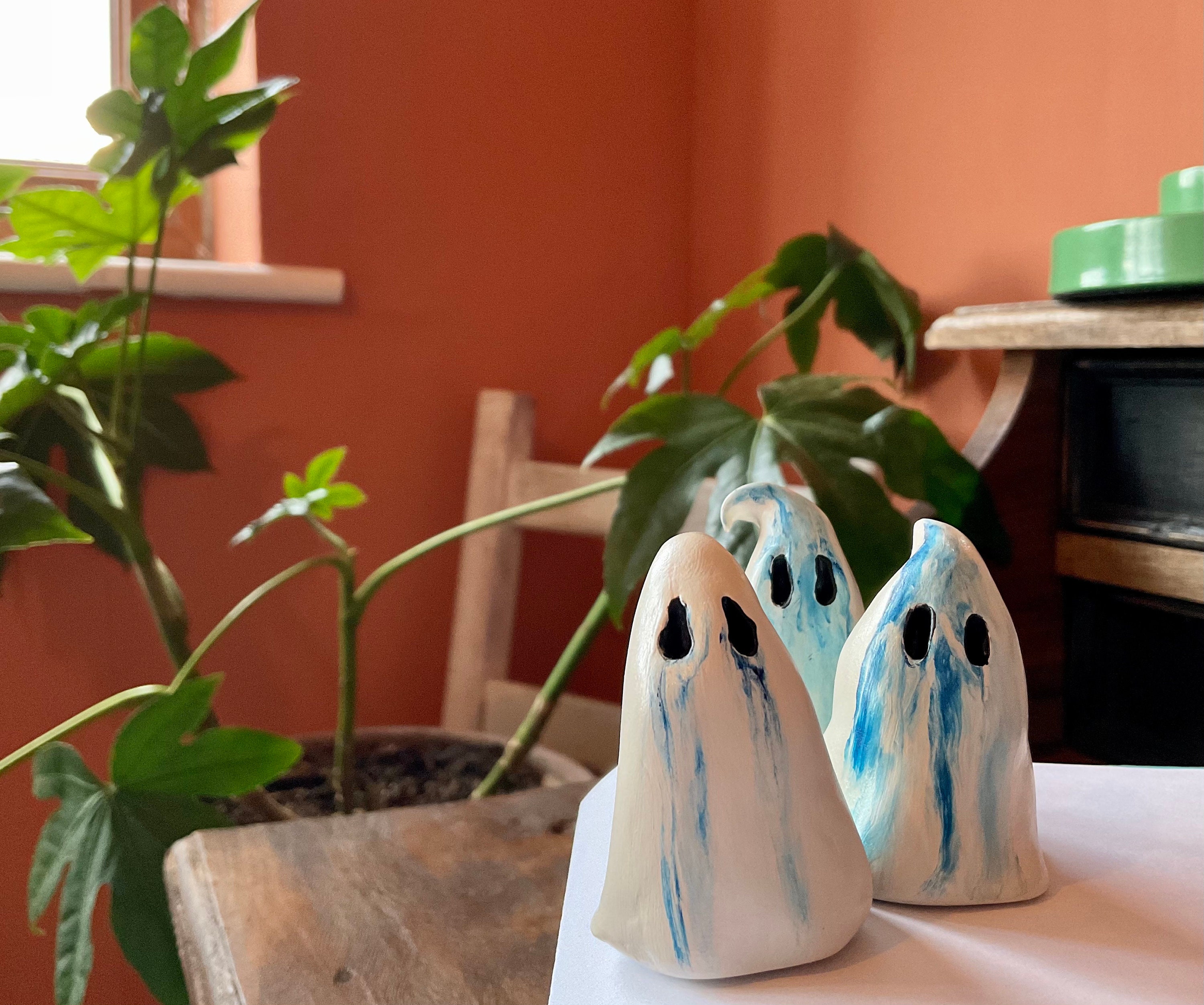 Pottery Ghosts Ceramic Ghost Figurines by FarrowsHandmade. Etsy