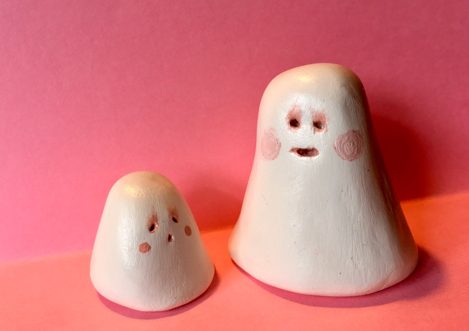 Ceramic Ghosts Little and Large Pottery Ghost Halloween Etsy
