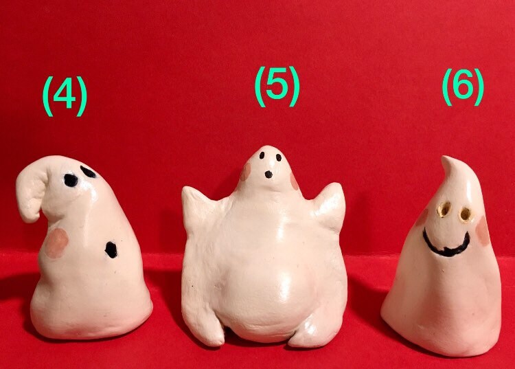 Pottery Ghosts Ceramic Ghost Figurines by FarrowsHandmade. Etsy