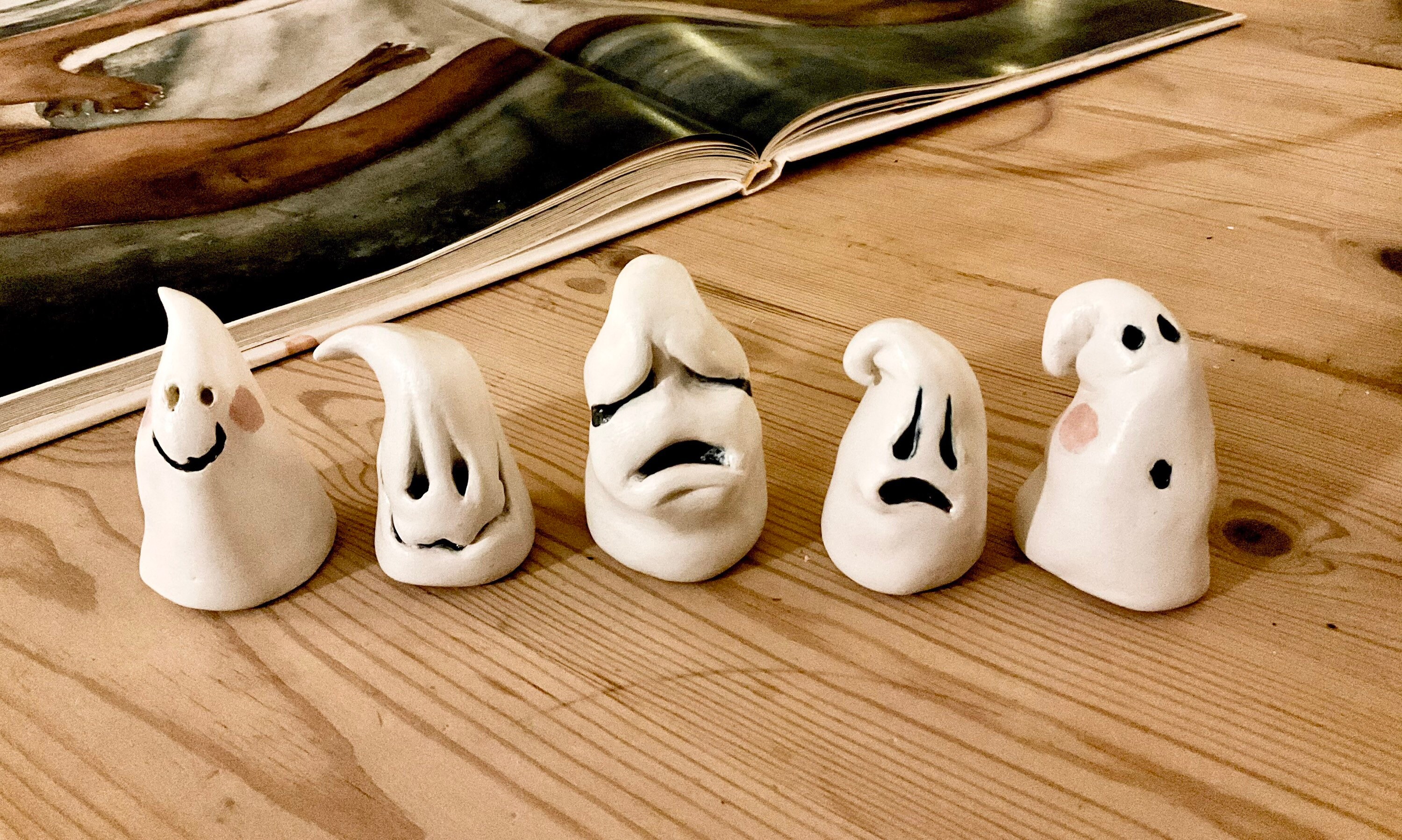 Pottery Ghosts Ceramic Ghost Figurines by FarrowsHandmade. Etsy