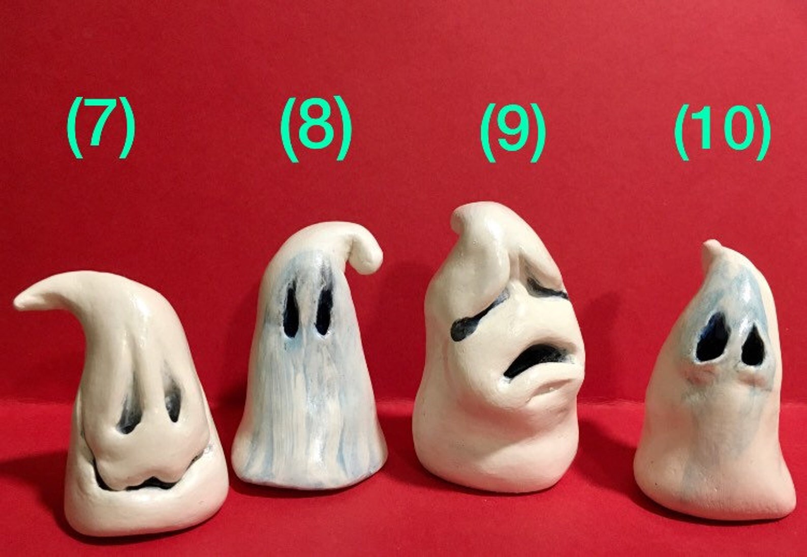 Pottery Ghosts Ceramic Ghost Figurines by FarrowsHandmade. Etsy