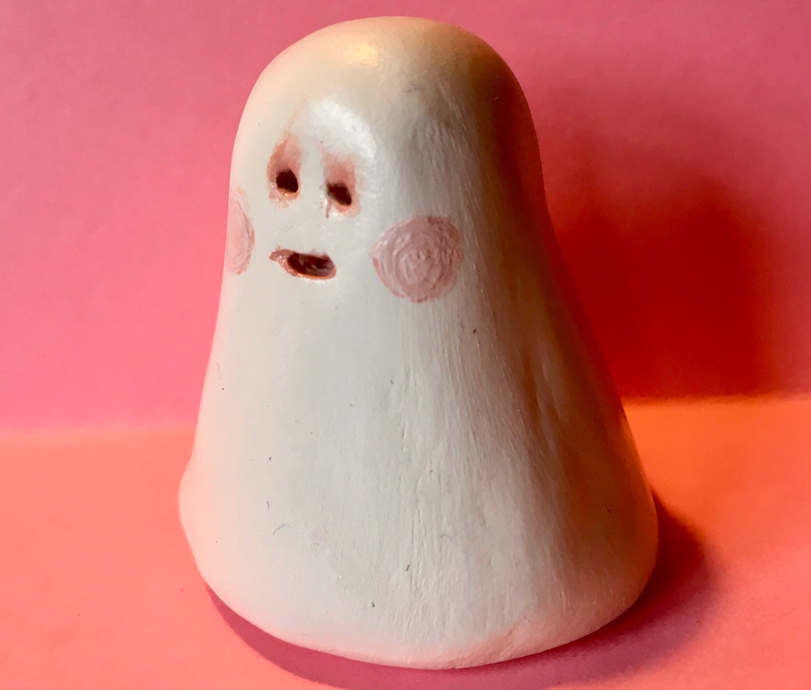 Ceramic Ghosts Little and Large Pottery Ghost Halloween Etsy