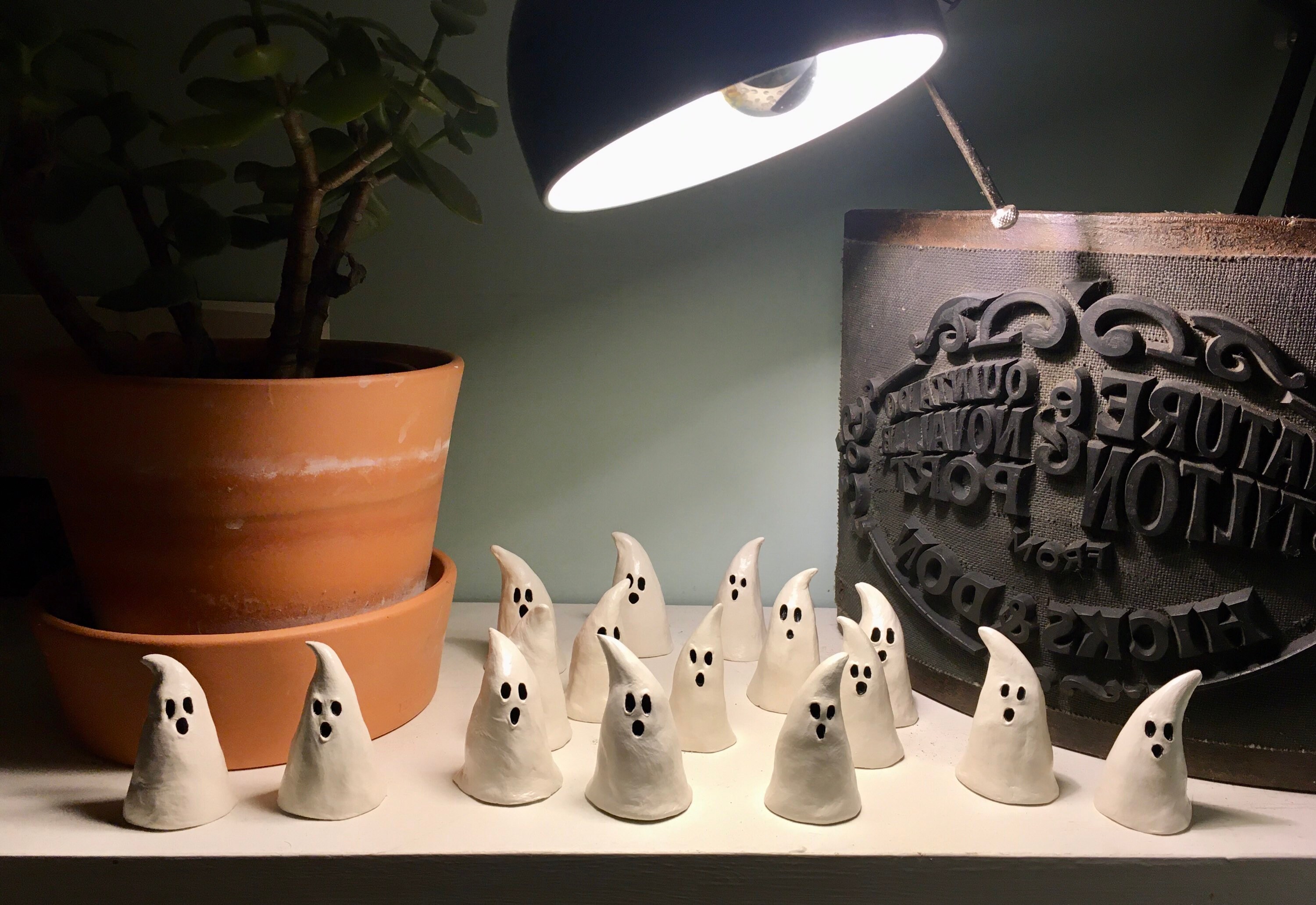 Ceramic Ghosts Pottery Ghost Halloween Halloween decor Etsy