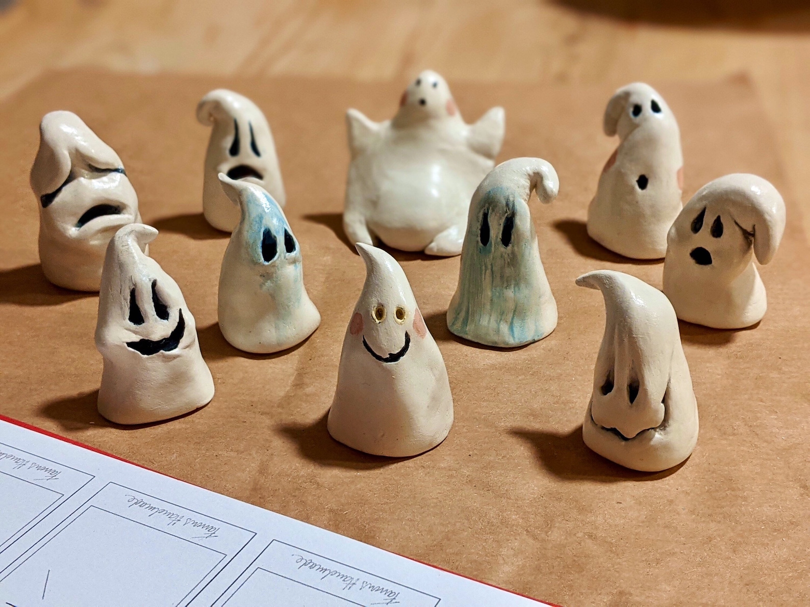 Pottery Ghosts Ceramic Ghost Figurines by FarrowsHandmade. Etsy