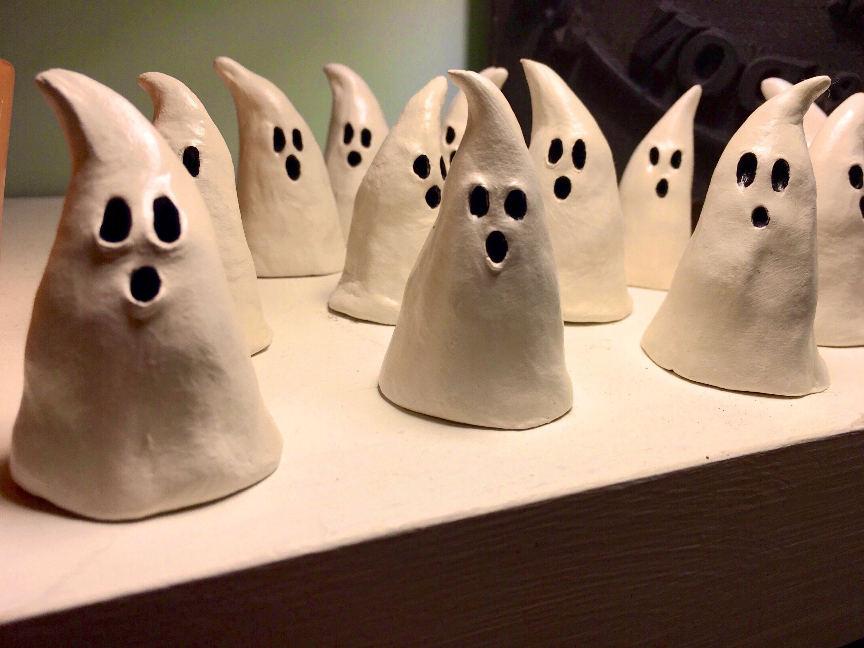 Ceramic Ghost Decor
 Ceramic Ghosts Pottery Ghost Halloween Halloween decor