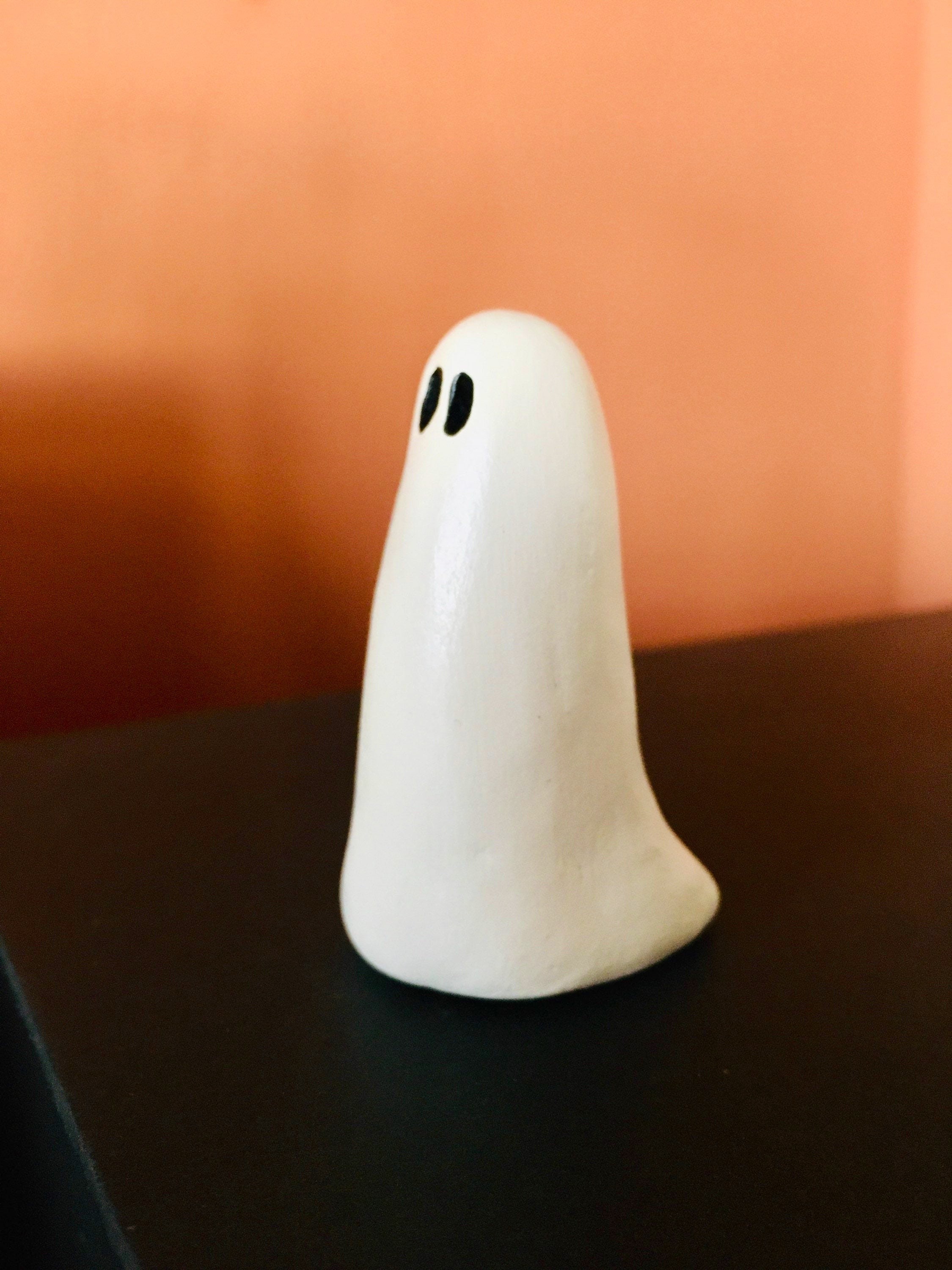 Lonely Ghost Halloween Ceramic Ghost Figurines Halloween Etsy