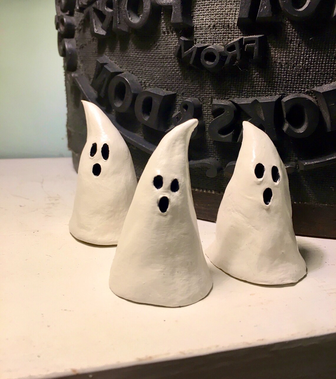 Ceramic Ghosts Pottery Ghost Halloween Halloween decor Etsy