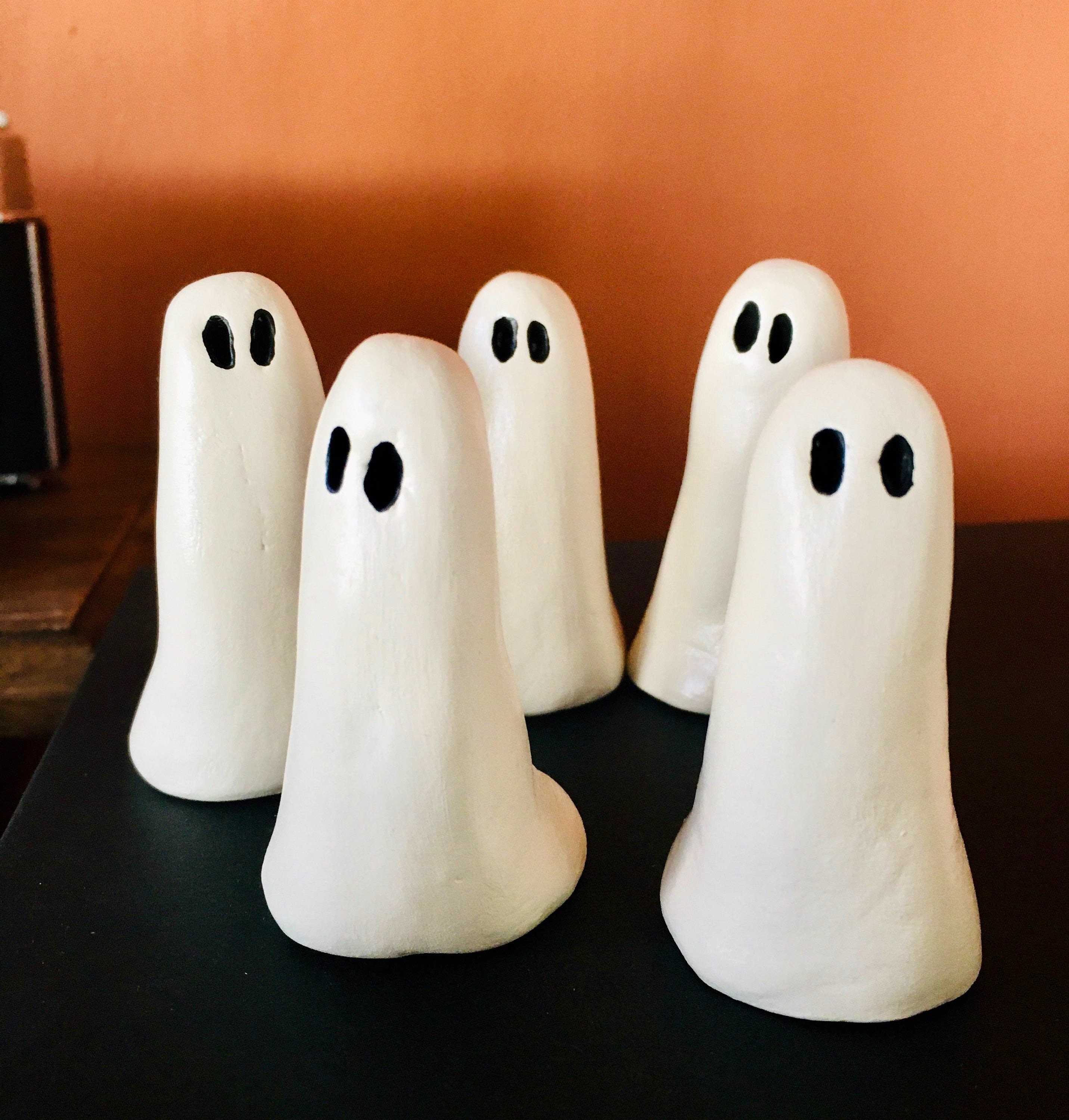 Lonely Ghost Halloween Ceramic Ghost Figurines Halloween Etsy