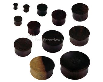 1 x Tamarind Wood Concave Double Flared Ear Plug Choice of Size/Gauge 4mm-30mm