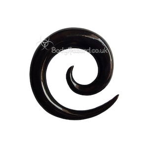 1x Buffalo Horn Spiral Organic for Stretched Ears Gauges Plug Body Lobe